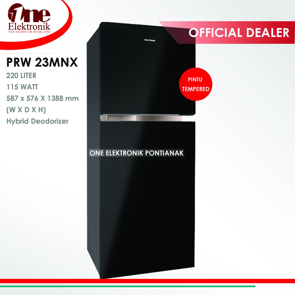 Jual Kulkas Pintu Polytron Prw Mnx Pintu Kaca Tempered Tinggi