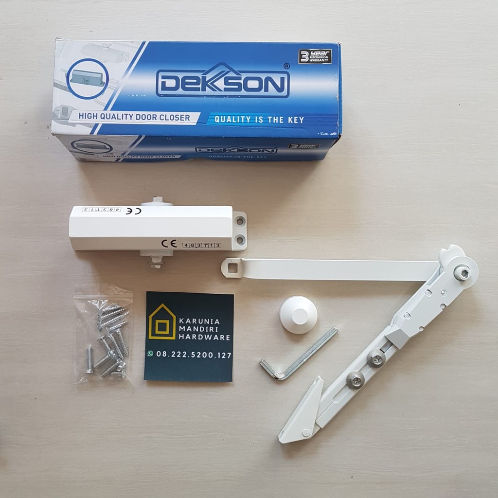 Jual Door Closer DCL 300 WHO With Hold Open WH PUTIH White Dekkson Dekson Deckson Shopee Indonesia