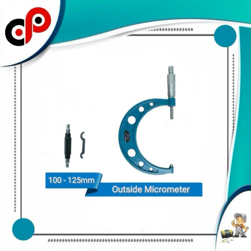 Jual Micrometer / Outside Micrometer 100 125 MM Shopee Indonesia