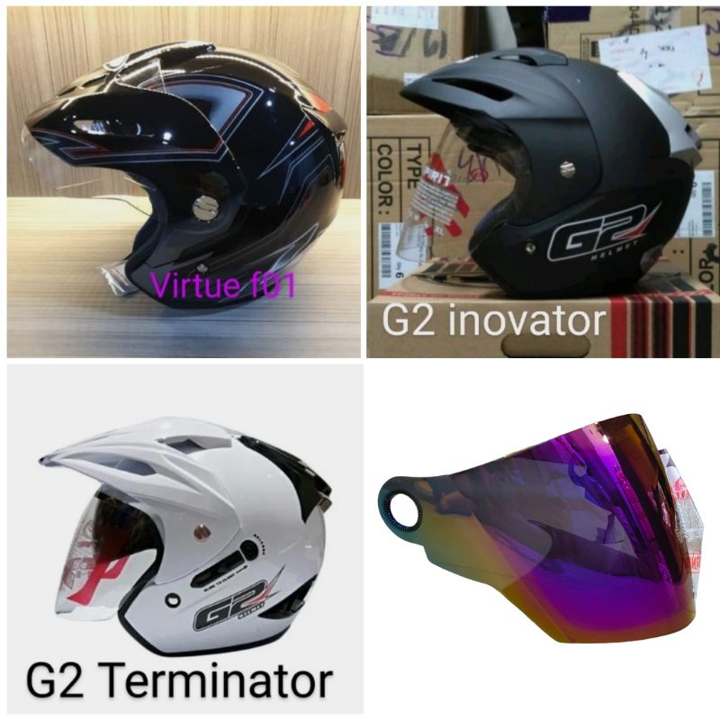 Jual kaca helm G2 inovator G2 Terminator virtue f01 standar Takashi JP