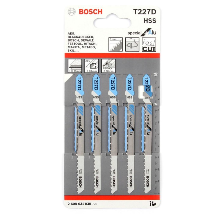 Jual Bosch Mata Jigsaw/Mata Gergaji T227D Bosch Untuk Aluminium / Alma