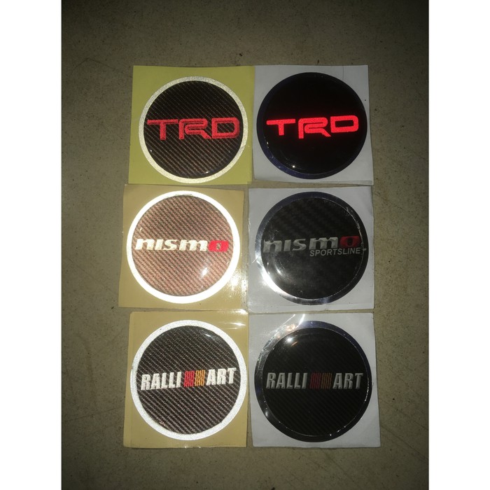 Jual Emblem Sticker Stiker Timbul Logo Dop Velg Trd Nismo Ralliart