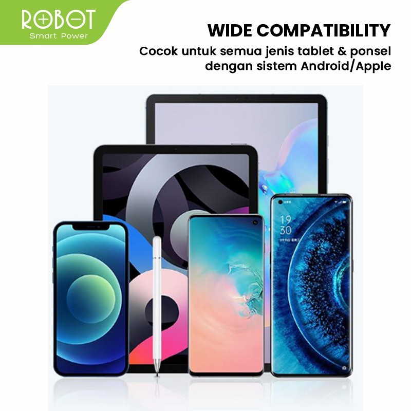 Jual ROBOT RSP01 Universal 2in1 Stylus Pen Capacitive For Phone Tablet ...