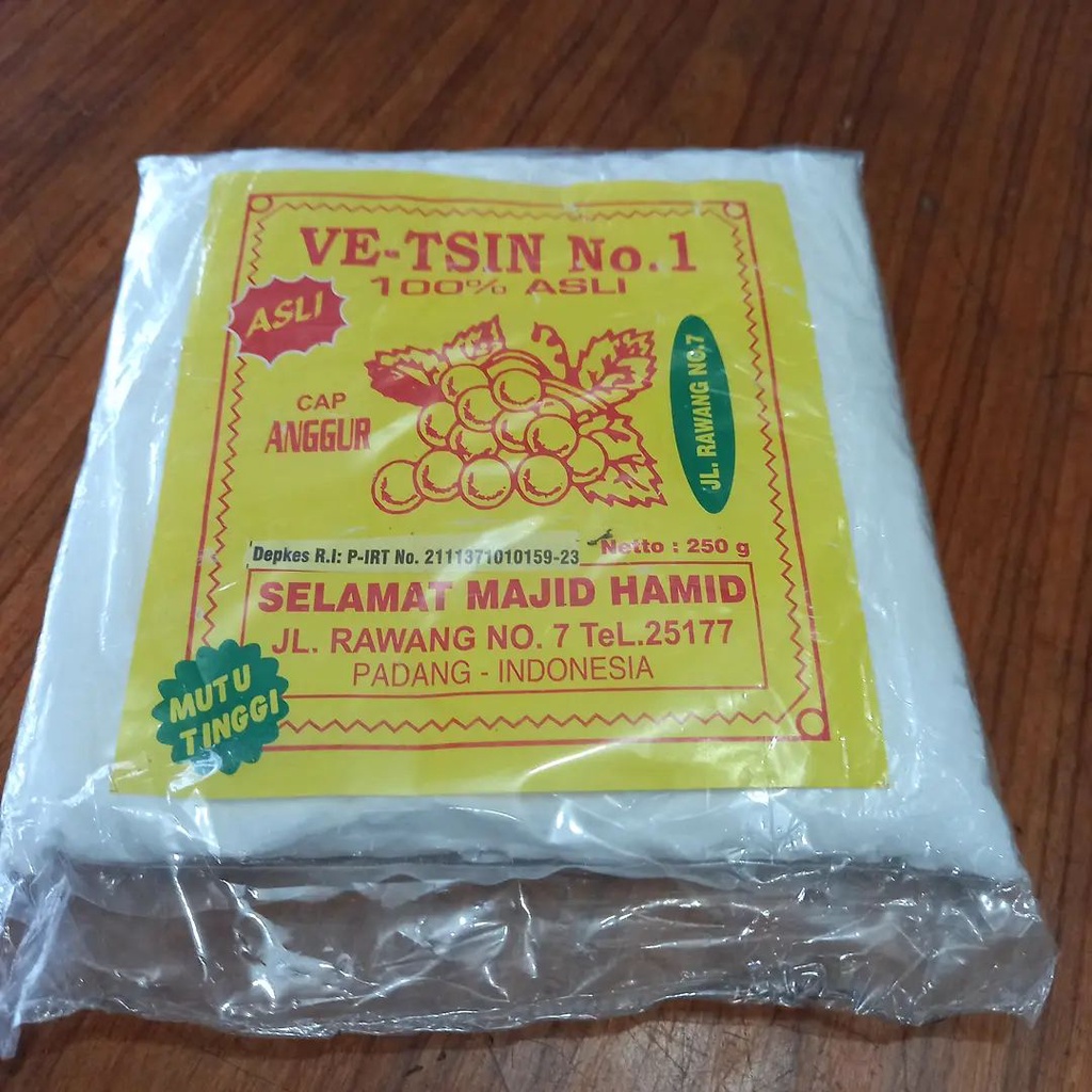 Jual Penyedap Rasa VE-TSIN VETSIN No.1 ASLI Cap Anggur 250 Gram ...