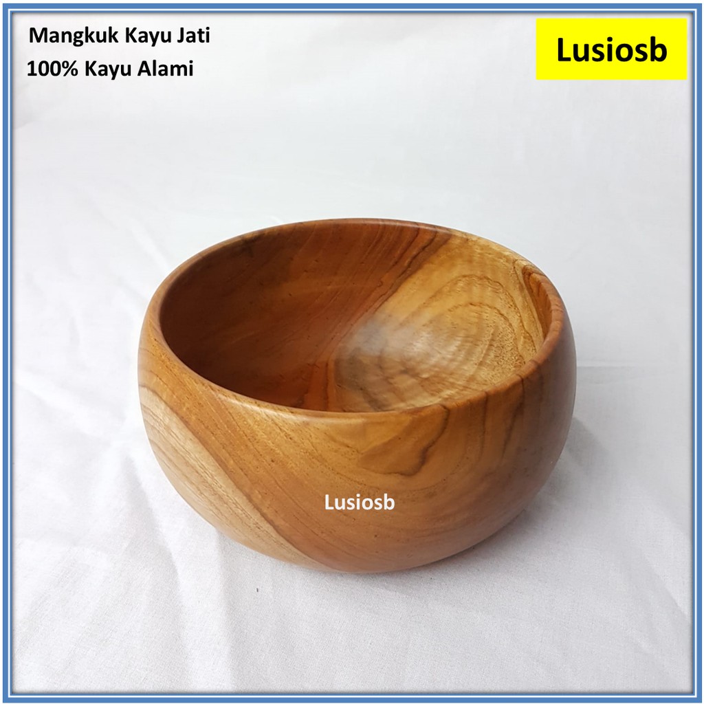 Jual Mangkok Kayu Jati Donat Wooden Bowl Mangkuk Kayu Jati Mangkuk Salad Mangkok Jati 7517