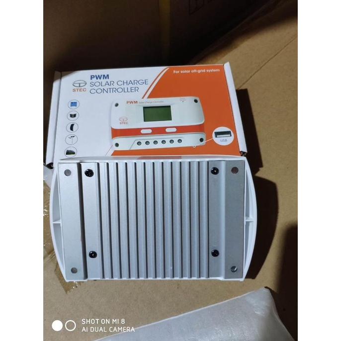 Jual pwm solar panel charge controller STEC 20a 20 a 12/24v DC digital ...