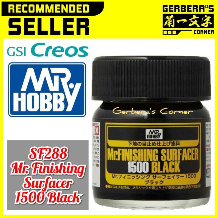 Mr Hobby Mr. Finishing Surfacer 1500 Black 40ml – SF-288