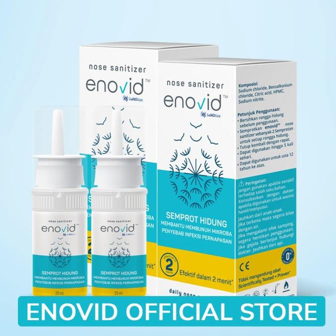Jual ENOVID SANOTIZE NASAL SPRAY 25ml 2 Botol Shopee Indonesia