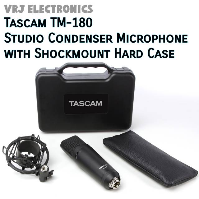 TASCAM TM-180 Studio Condenser Microphone store with Shockmount, Hard Case