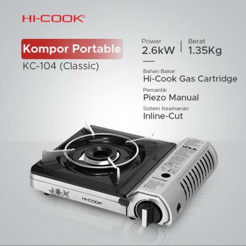 Jual HI COOK HICOOK KOMPOR GAS PORTABLE GAS STOVE KC 104 KC104 | Shopee ...