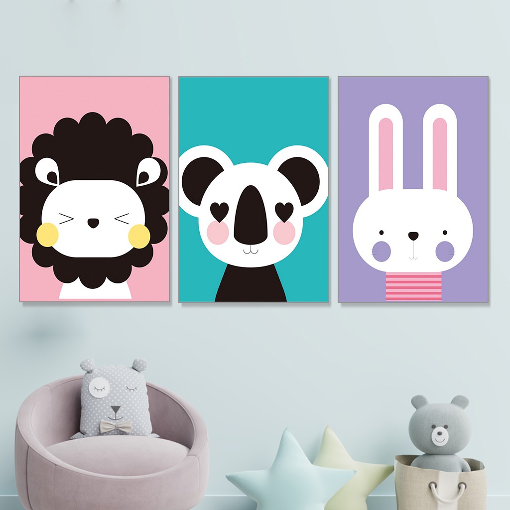 Jual Poster Kartun Hewan Untuk Ruangan Anak Hiasan Dinding Wall Decor