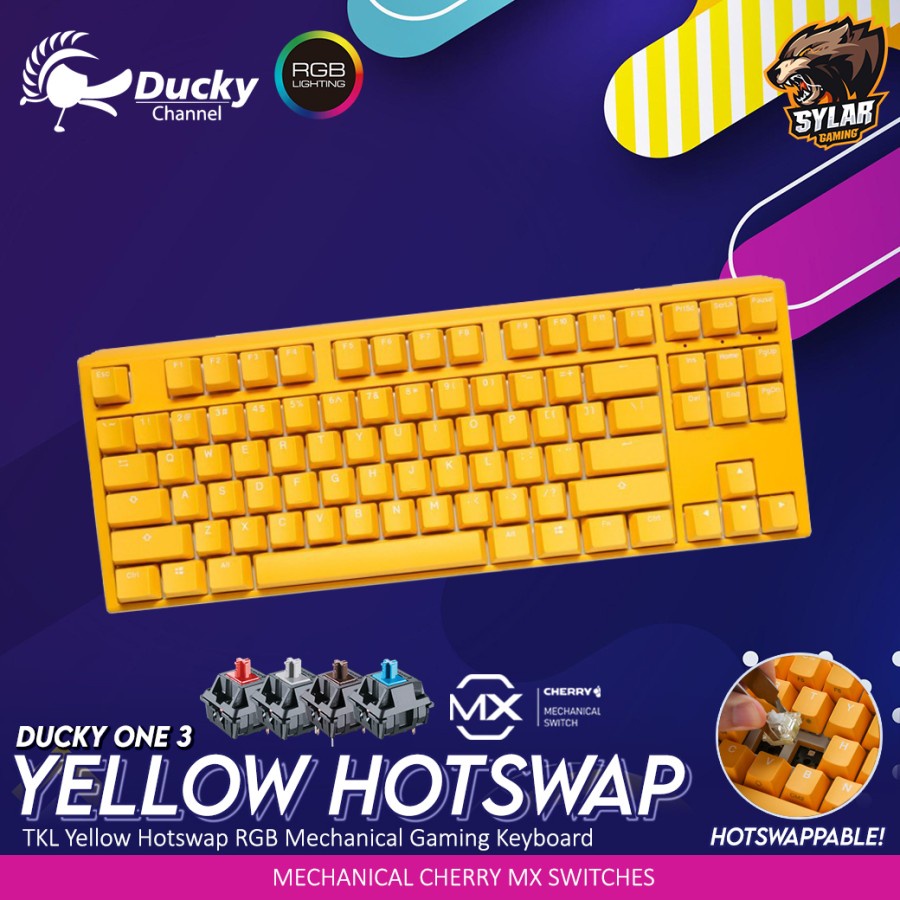 Jual Ducky One 3 TKL Yellow Hotswap RGB Mechanical Gaming Keyboard ...