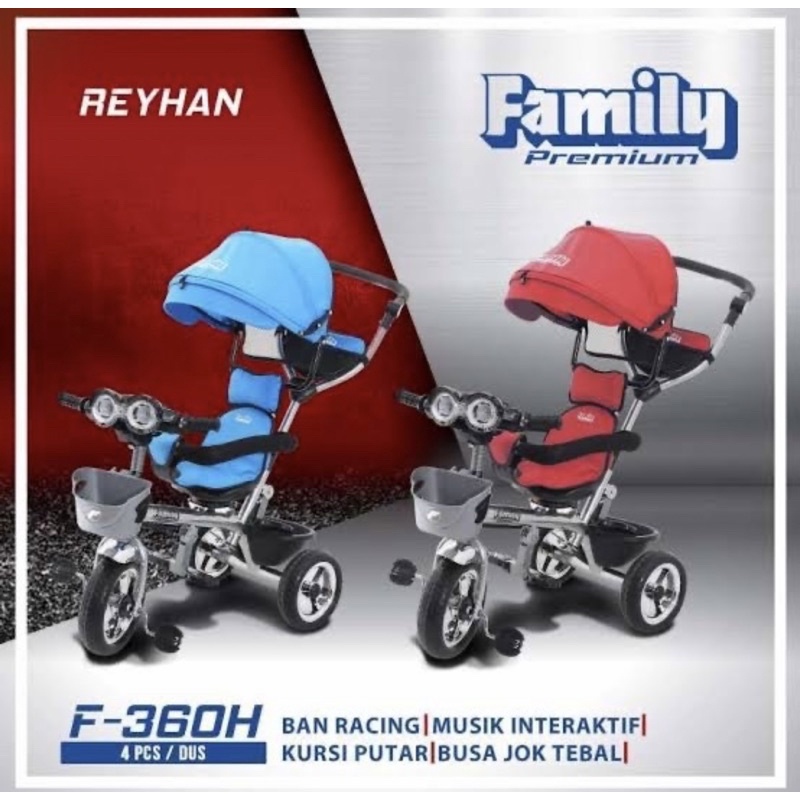 Jual Sepeda Anak Roda Tiga Stroller Family 360 | Shopee Indonesia
