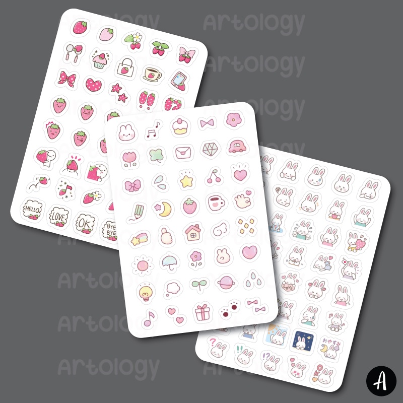 Jual [part 2/4] Set Sticker Planner Jurnal DIY Lucu Imut Kecil Mini Isi ...