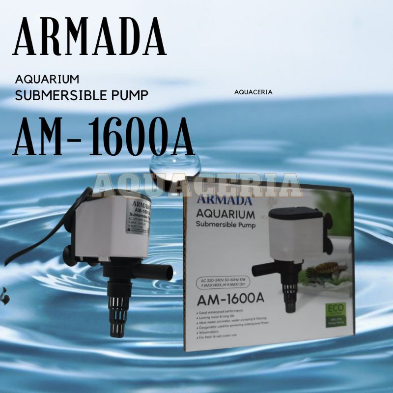 Jual Mesin Pompa Celup Aquarium ARMADA AM 1600 A Powerhead Aquarium 50 ...