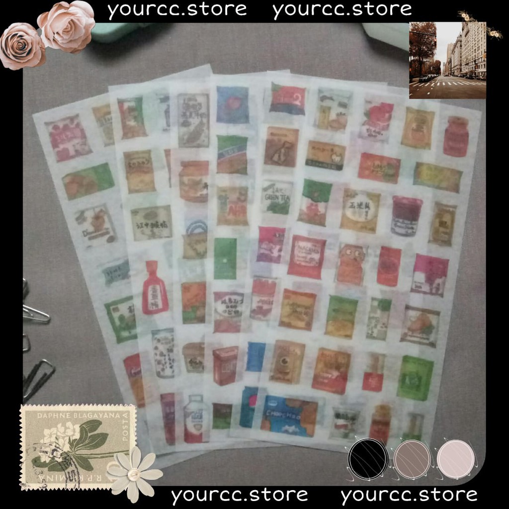 Jual 1 Lembar Random Stiker untuk Scrapbook / Diary | Shopee Indonesia