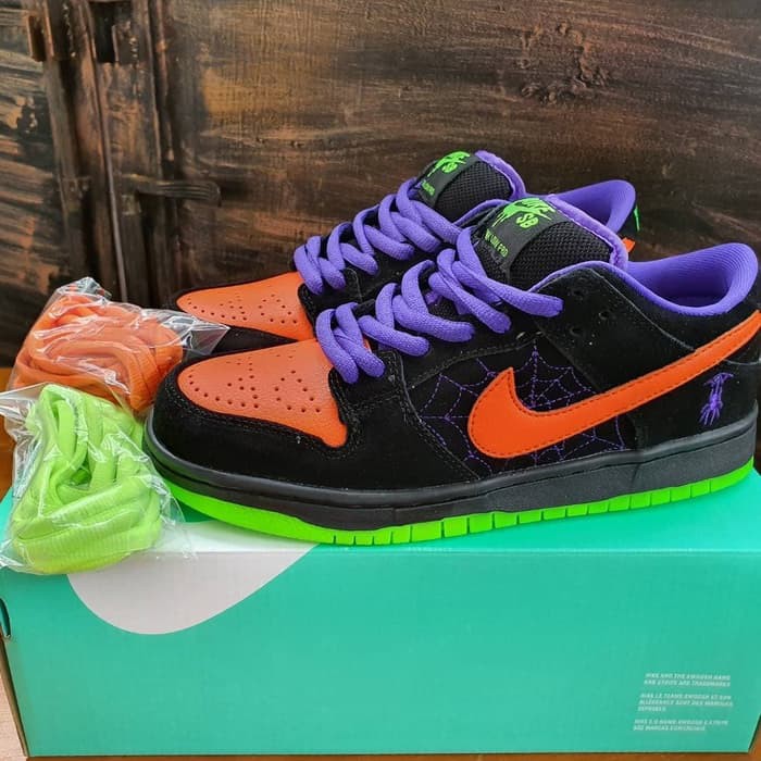 Asli Sepatu SB Dunk Low Night Of Mischief Colorway Trick Or Treat Original Murah Sport Running