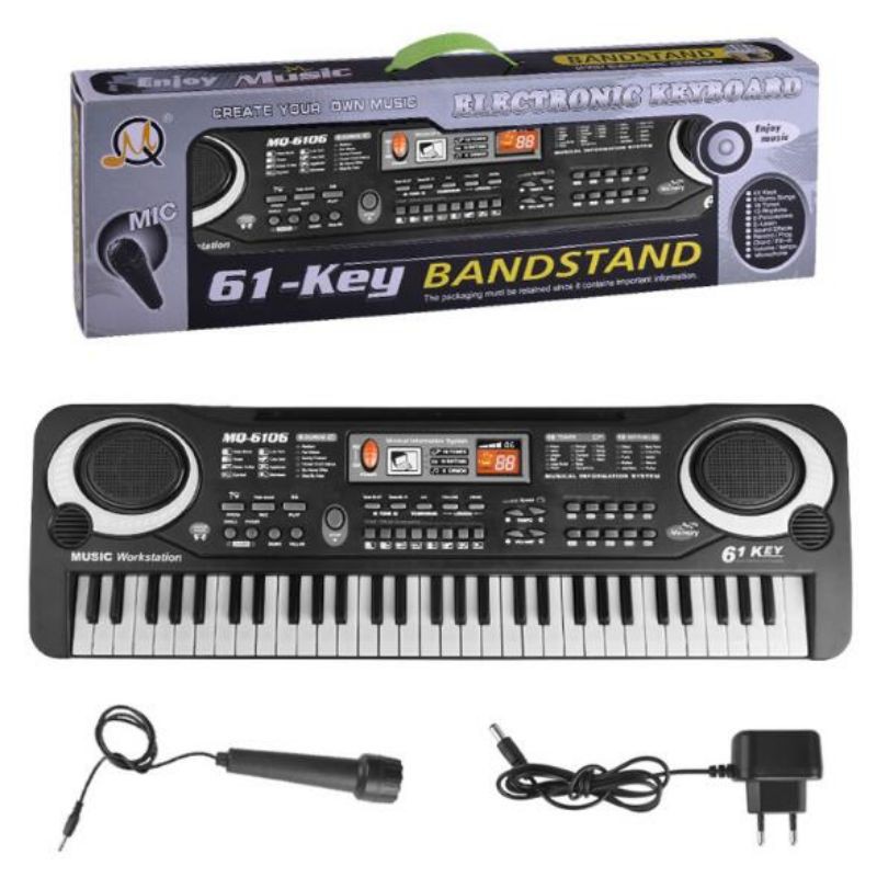 Jual Piano Keyboard Elektronik Elektone Anak Microphone Organ Piano Digital 61 Tuts New Shopee Indonesia