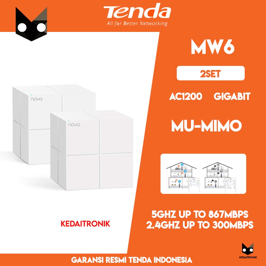 Routeur Tenda Nova MW6 Mesh Wifi Bi-bande Gigabit - Blanc (occasion)