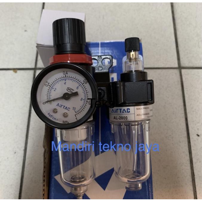 Jual air filter regulator pneumatic afc-2000 1/4i" airtac | Shopee ...