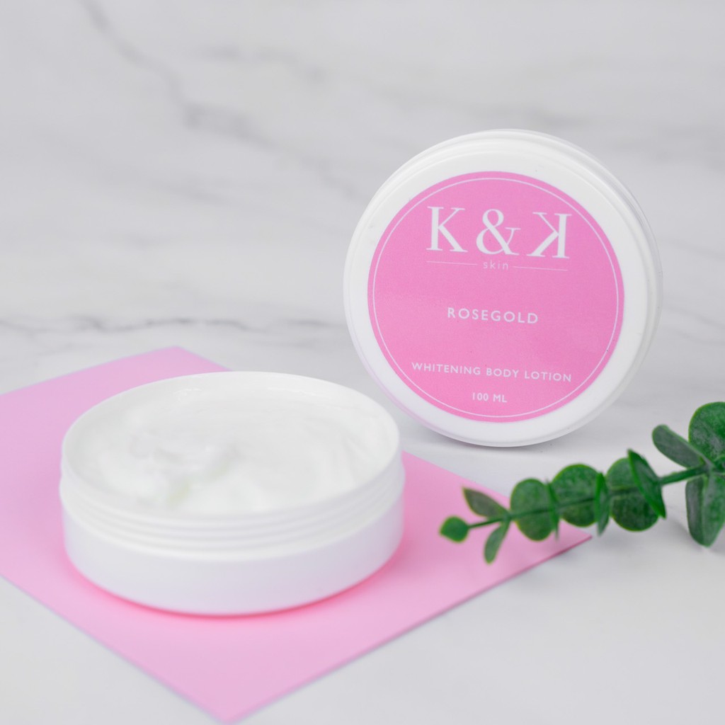 Jual K&K Skin Whitening Body Lotion Rosegold 100 ml | Shopee Indonesia
