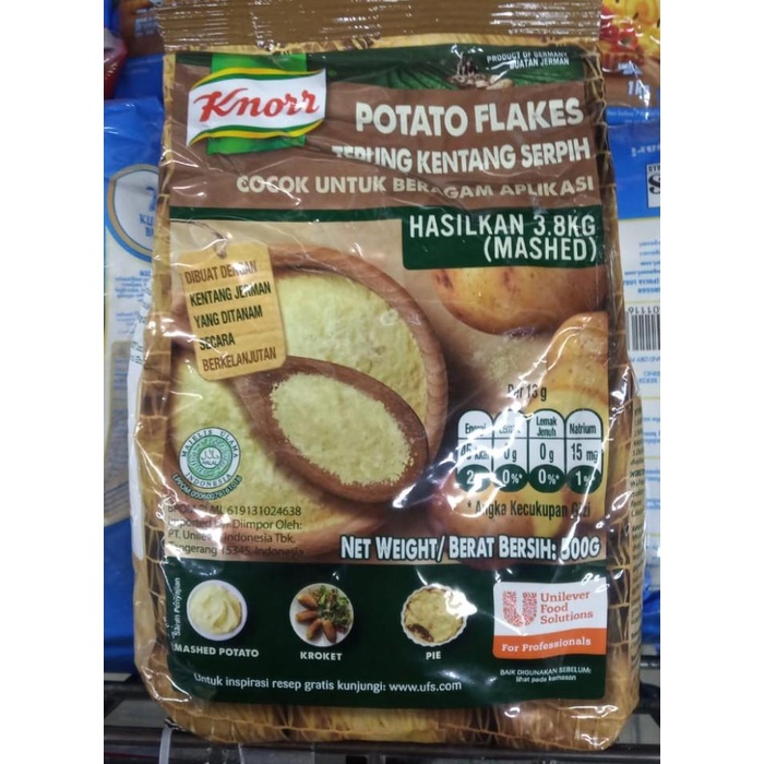 Jual Tepung Knorr Potato Flakes Gr Tepung Kentang Serpih Shopee