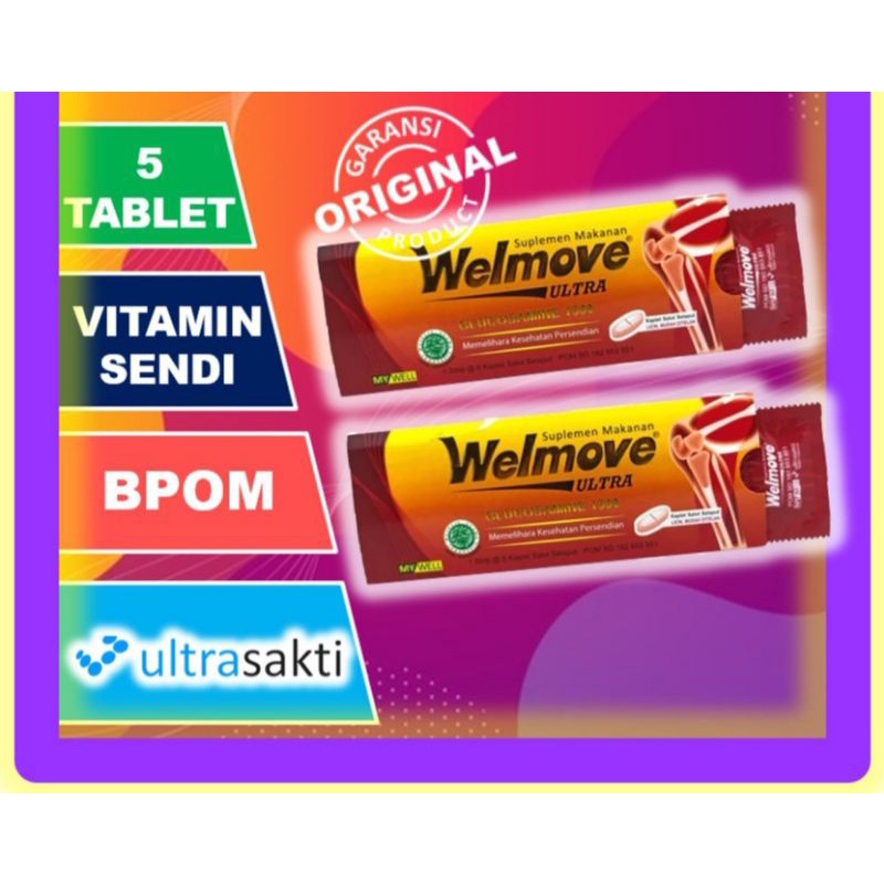 Jual Welmove Ultra Suplemen Makanan Isi 5 Kaplet Wellmove Vitamin Kesehatan Sendi Shopee 2339