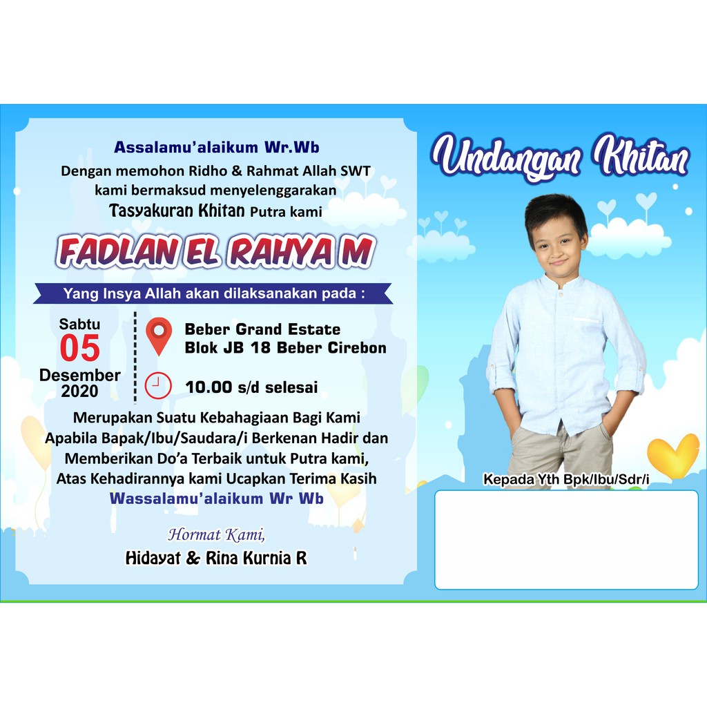 Jual Undangan Syukuran, Undangan Tahlil, Undangan Aqiqah, Undangan ...