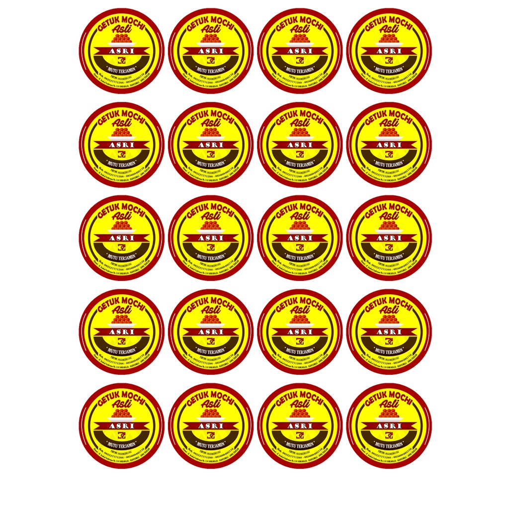 Jual Stiker label produk makanan Doff/HVS | Shopee Indonesia