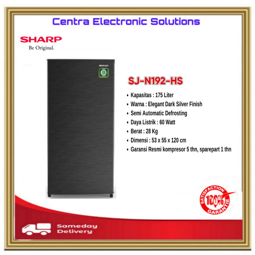 Jual Kulkas Sharp 1 Pintu SJ-N192N-HS / Sharp 1 Pintu SJN192NHS ...