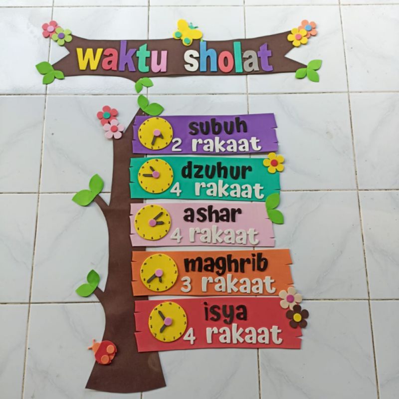 Jual Hiasan Kelas Tk Paud Wkt Sholat Shopee Indonesia 0391