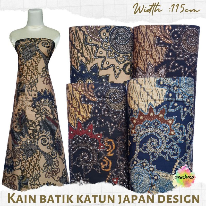 Jual Kain Batik Katun Japan Design QN 50s Kain Batik Meteran | Shopee