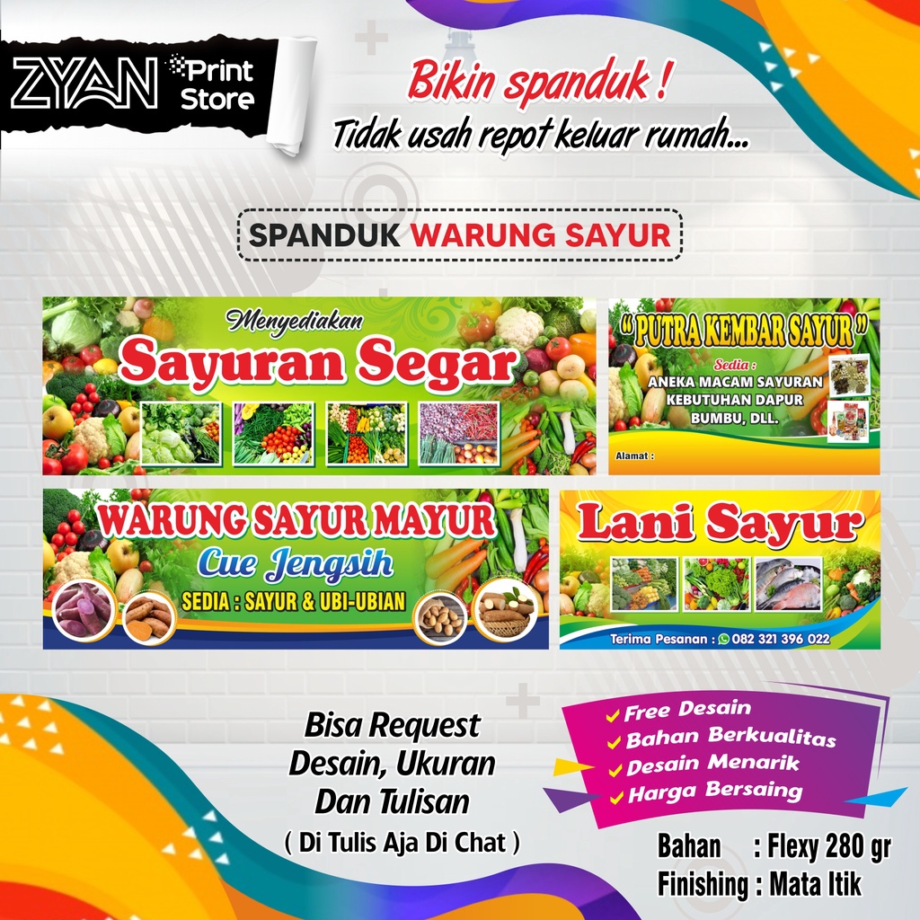 Jual Spanduk Banner Warung Sayur Shopee Indonesia