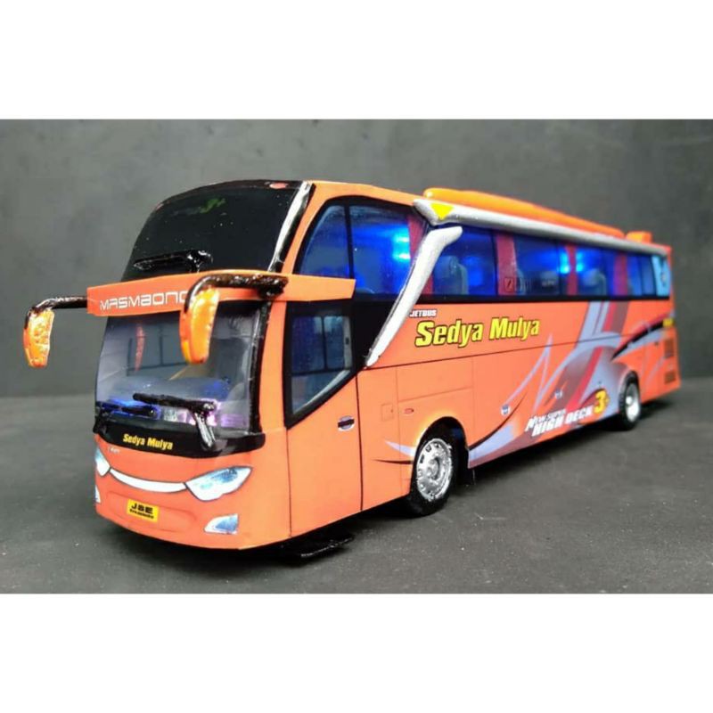 Jual Miniatur bus SEDYA MULYA body JB3+ Full Lampu | Shopee Indonesia