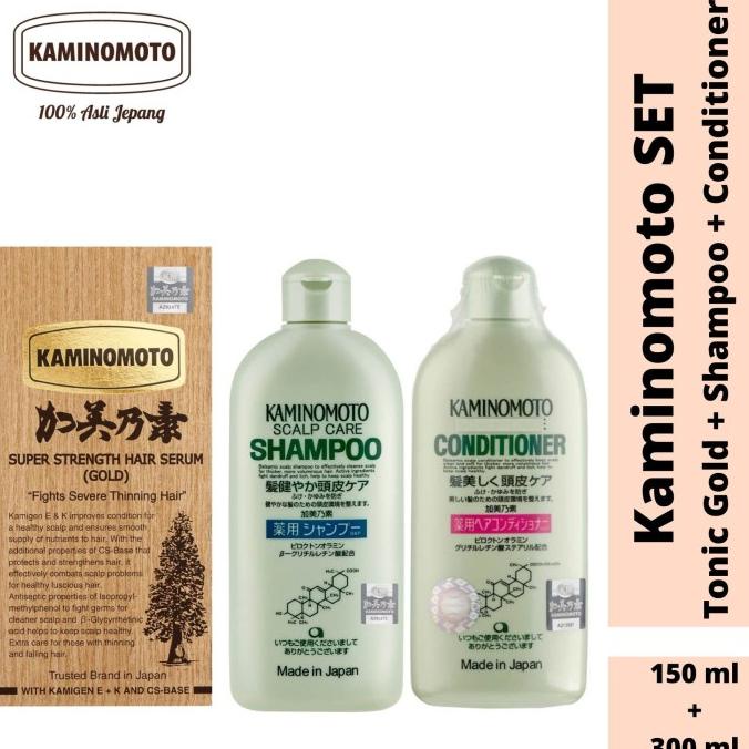 Jual Set Kaminomoto Hair Growth Tonic Accelerator ,Shampoo, Conditioner Shopee Indonesia