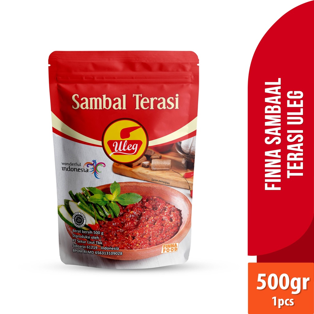 Jual Finna Sambal Uleg Terasi Pouch 500gr Shopee Indonesia