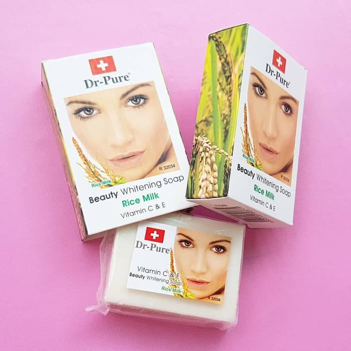 DR PURE RICE MILK BEAUTY BRIGHTENING SOAP BPOM - SABUN BERAS DR PURE