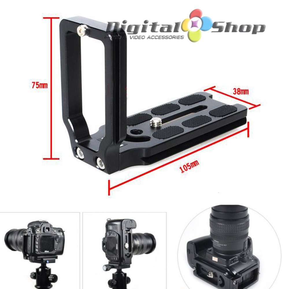 MENGS® D750 L-Shaped Quick Release Plate 1/4 Mounting Screw For Nikon D750