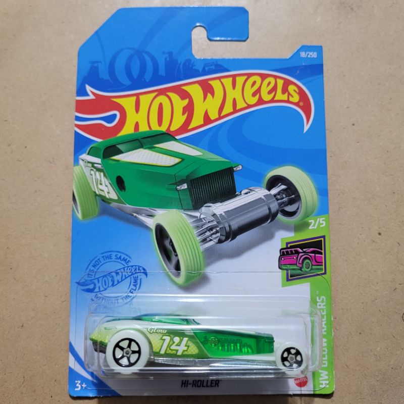 Jual HOT WHEELS HI-ROLLER / HW GLOW RACERS [ GREEN ] | Shopee Indonesia