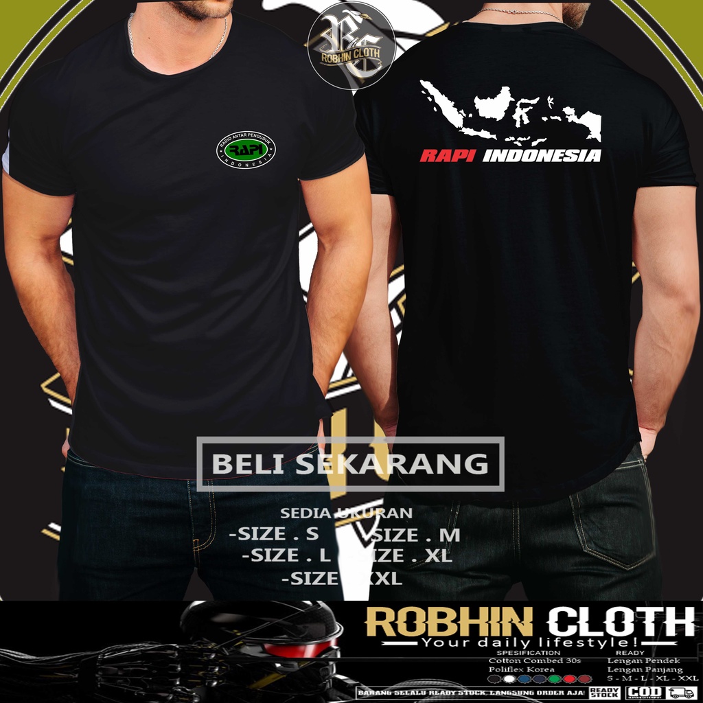 Jual Kaos Baju RAPI Radio Antar Penduduk Indonesia Baju Distro | Shopee ...