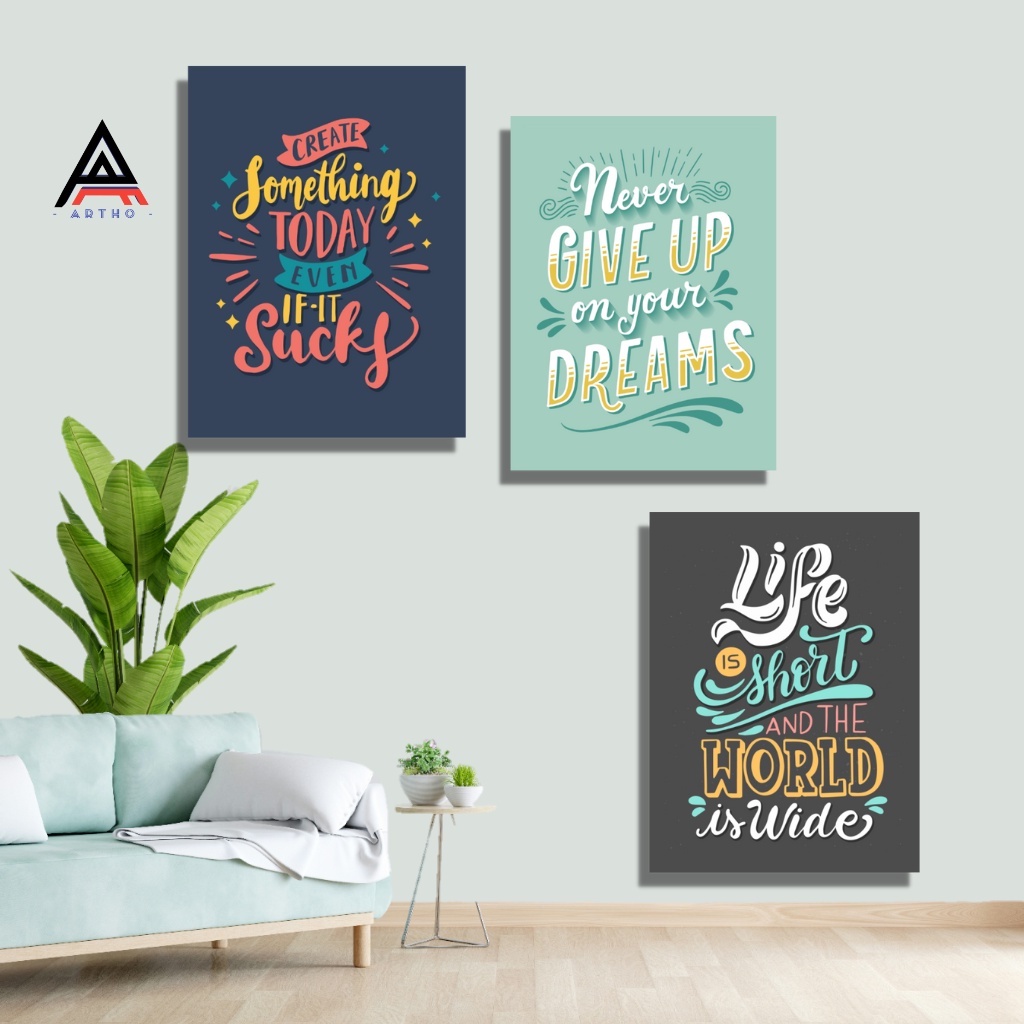 Jual Artho Hiasan Dinding Quotes 15x20 Cm Stiker Dekorasi Aesthetic Hiasan Kamar 3490