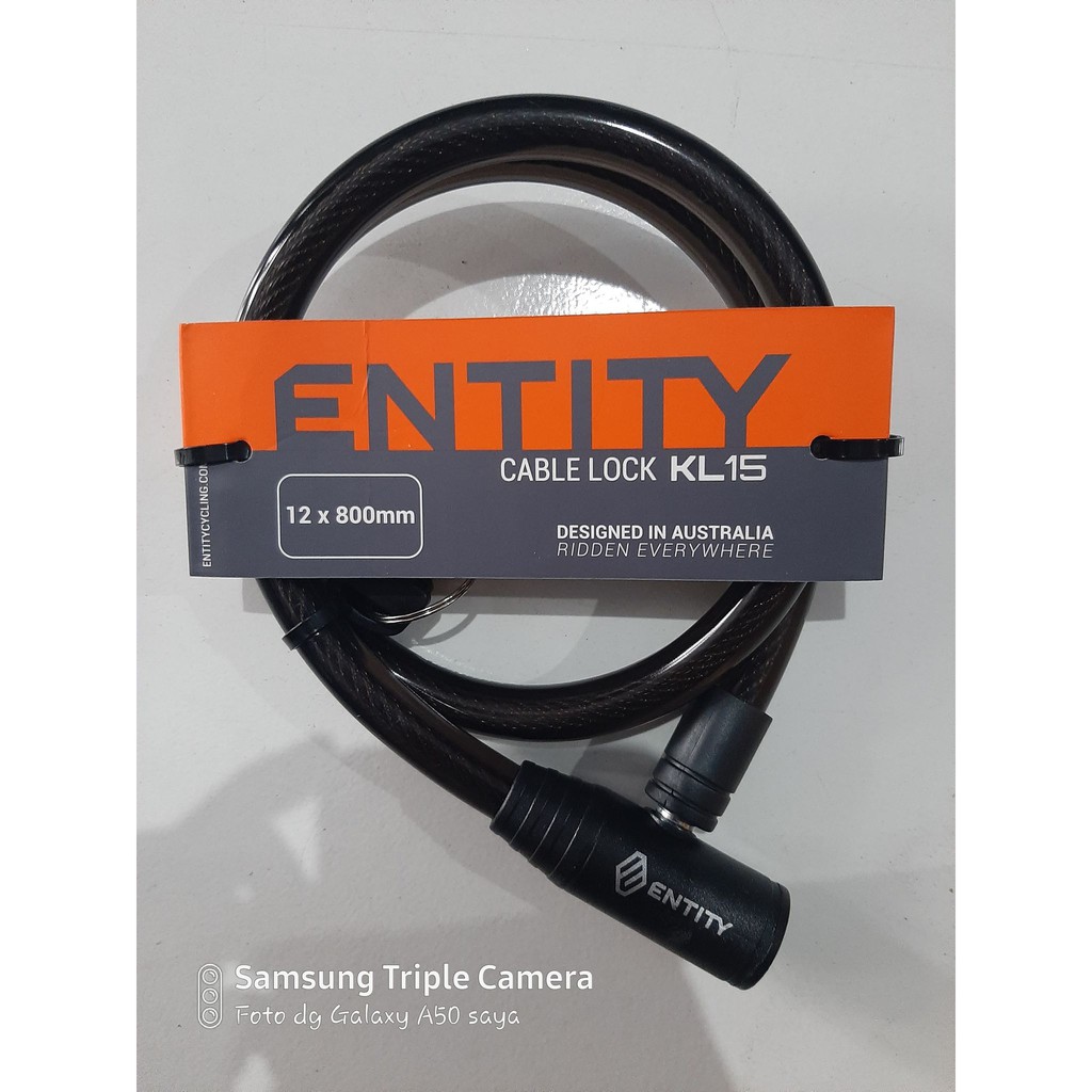 Entity KL15 Bicycle Security Cable Lock with Key