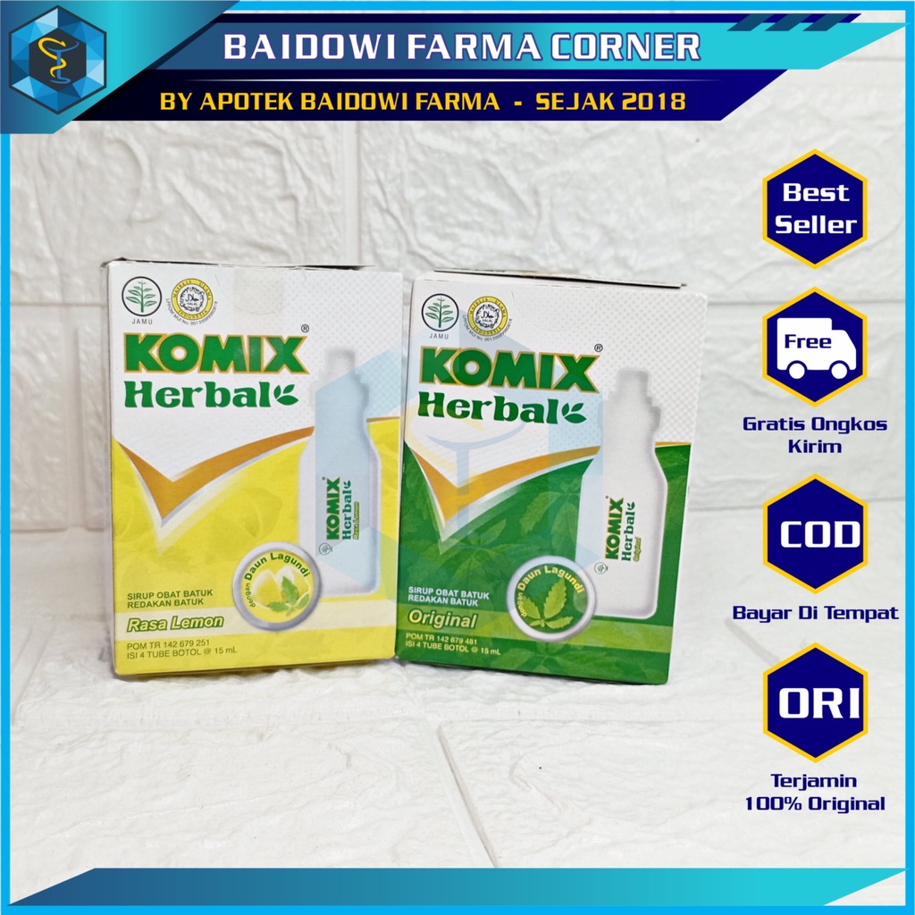 Jual Komix Herbal Lemon Dan Original Tub Isi 4 Shopee Indonesia