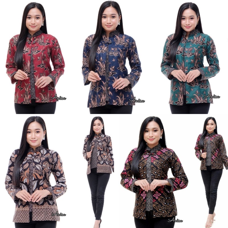 Jual BAJU BATIK WANITA MODERN MONALISA GENES M,L,XL Asli PEKALONGAN ...