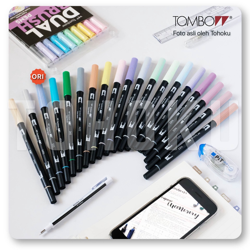 Tombow Dual Brush Pen Set, 10 Pastel