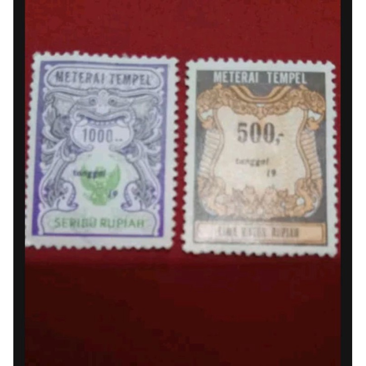 Jual MATERAI TEMPEL Rp 500 dan Rp 1000 Tahun 1986-1990 | Shopee Indonesia