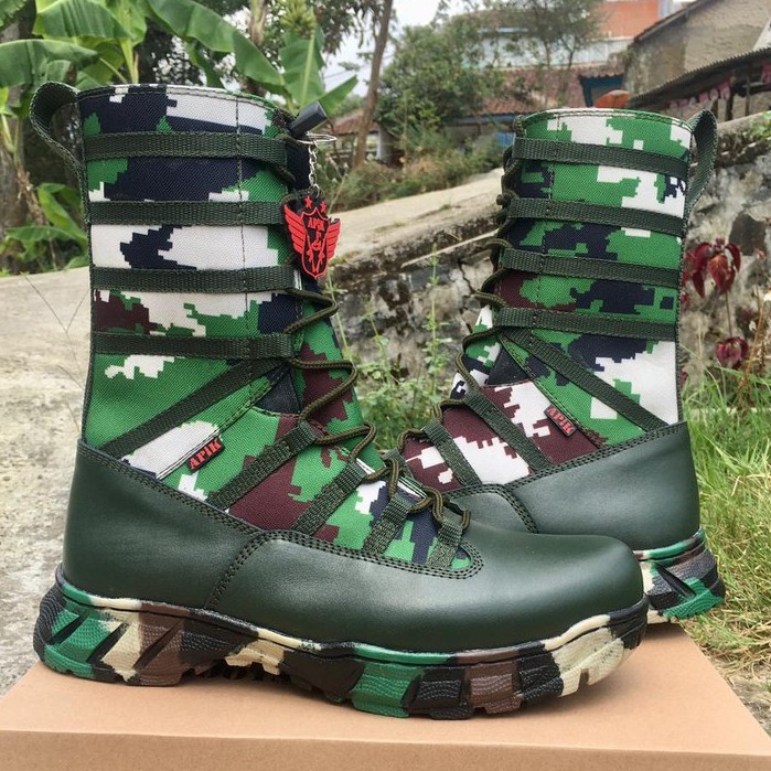 Jual SEPATU PDL NINJA LORENG RAIDER BAHAN KULIT SAPI ASLI SEPATU PDL ...