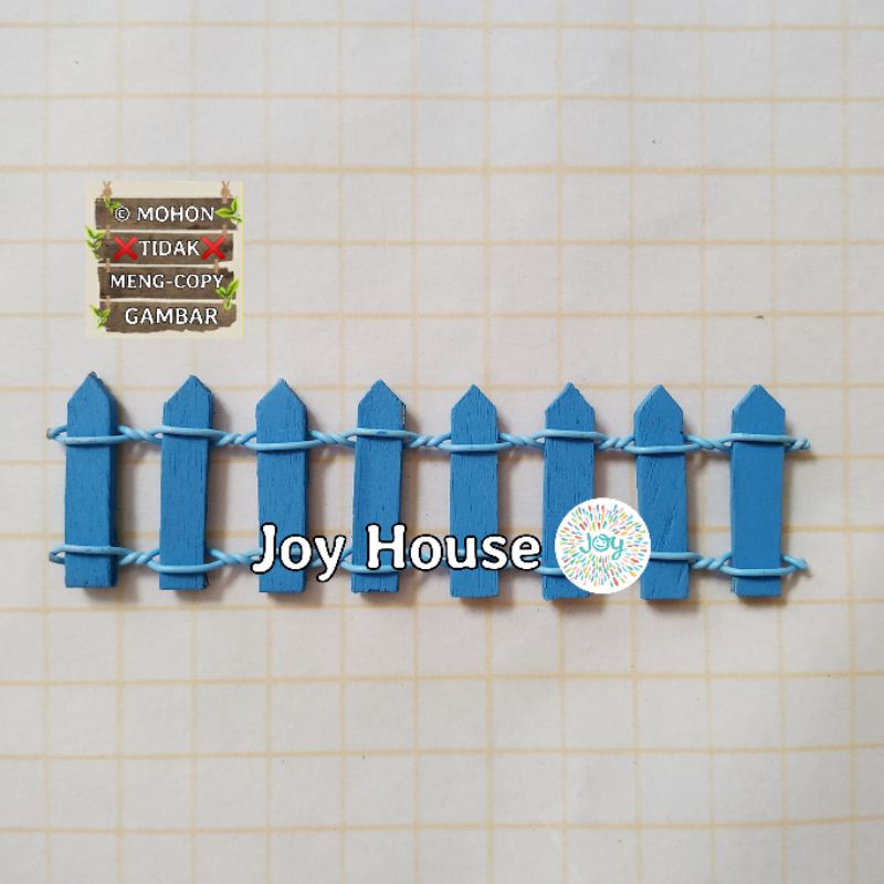 Jual 1pc Miniatur Pagar Kayu warna warni Dekorasi Ornamen bonsai