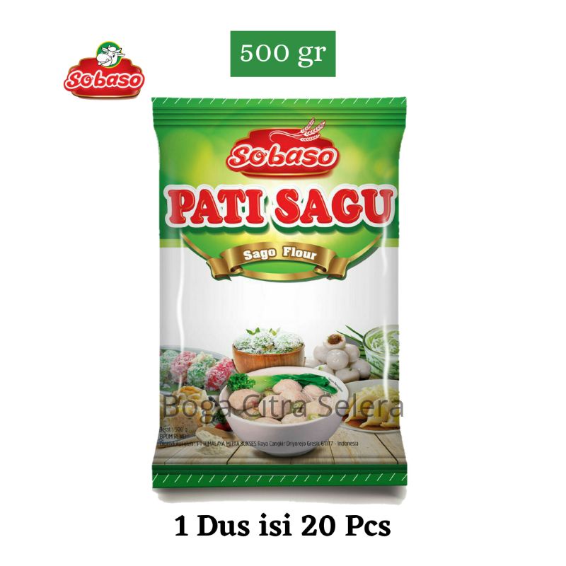 Jual 1 Dus Tepung Sagu Aren Pati Sagu Sobaso 500gr Shopee Indonesia