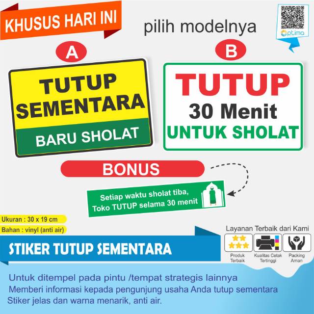 Jual STIKER TUTUP SEMENTARA BARU SHOLAT | Shopee Indonesia